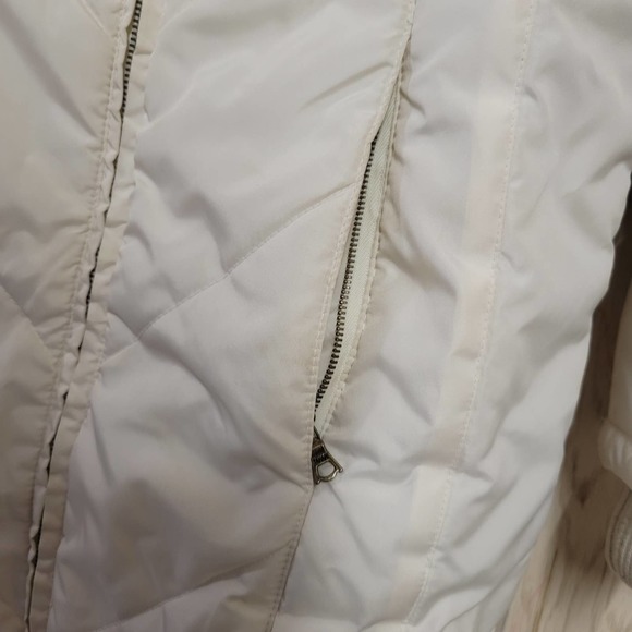 TAHARI White Zipper Up Thick Long Winter Coat - Picture 7 of 8